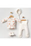 Baby Girl Set of 4 Pieces (0–3 Months) – Cherry Design with Inside-Out Stitch - 2