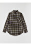 Esvab • Modern & Distinctive Checkered Embroidered Loose Fit Women's Lumberjack Shirt
