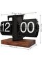 Retro Flip Down Tabletop Mechanical Flip Clock (Black) - 7