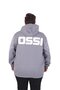 Large Size Hooded Zippered Sweat Double Face Ossi 25705 Fume - 2