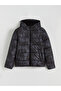 Lcw Kids Black Hooded Boy Inflatable Coat