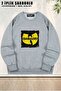 Unisex Wu Tang Clan3 Printed Oversized Crew Neck Sweatshirt