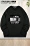 Unisex Parental Advisory Printed Oversized Crew Neck Sweatshirt