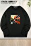Unisex Buckethead Special Printed Oversized Crew Neck Sweatshirt