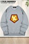 سويت شيرت Unisex Peacemaker Emblem مطبوع قصة فضفاضة برقبة دائرية