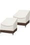 Outdoor lounge chair with deep seat cover, for lawns and patio furniture, heavy-duty, waterproof, UV resistant, durable, two-piece set