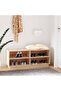 Shoe Cabinet 110x34x45 cm Solid Wood Pine