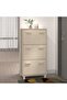 Shoe Cabinet HAMAR Honey Brown 59.5x35x117 cm Solid Wood Pine