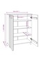 Shoe Cabinet HAMAR White 85x40x108 cm Solid Wood Pine - 3