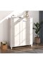 Shoe Cabinet HAMAR White 85x40x108 cm Solid Wood Pine