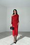 Women's Black Judge Collar Silver Polka Dot Detail Transparent Tulle Sleeves Lined Draped Midi Evening Dress