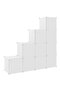 Cube Storage Cabinet for Kids with 10 Cubes White PP - 4