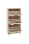 Shoe Cabinet HAMAR Honey Brown 59.5x35x117 cm Solid Wood Pine - 2