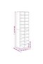 Shoe Cabinet Concrete Grey 54x34x183 cm Engineered Wood - 3