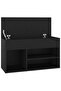Shoe Bench Black 80x30x45 cm Engineered Wood - 6