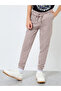 Teens Beige Cotton Knit Ottoman Joggers