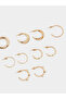 Set of 6 - Gold Tone Hoop Earrings - 4