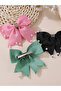 Set of 6 - Pearl Bow Hair Clips - 2