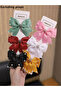 Set of 6 - Pearl Bow Hair Clips - 3