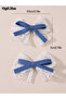 Set of 2 - Lace Bow Hair Clip - 3