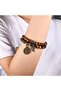 Natural Tiger Eye Stone Bracelet Handmade Energy Balancing Tree of Life and Leaf Charm De - 7