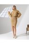 Women's Long Dress with Inner Straps Crop Set Knitwear Set Address of Elegance - 4