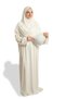 Cream Two Piece Prayer Dress Viscose Plain 2504_40 - 3