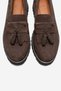 Poen Brown Nubuck Genuine Leather Tasseled Women's Loafer Shoes - 2