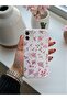iPhone 12 Compatible White Flower Patterned Launch Liquid Silicone Soft Case - 4