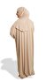 Beige Two Piece Prayer Dress Viscose Plain 2504_12 - 4