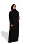 Black Two Piece Prayer Dress Viscose Plain 2504_01