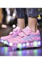 LED Flash Light Fashion Shiny Sneaker Skate Heelys Shoes With Wheels And Lightning Sole - 5