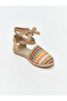 Vizyon New Season Ankle Strap Women's Straw Sandals