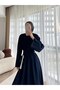 Women's Side Buckle Back Tie Denim Dress-Waist Adjustable Jeans Dress - 2
