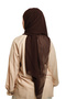 Coffee Practical Ready-To-Wear Bonnet Shawl Chiffon Plain 2506_14 - 5