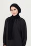 Black Practical Ready-To-Wear Hijab Bonnet with Sandy Neck Collar and Snap Fasteners 2505_01 - 6