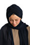 Navy Blue Practical Ready-To-Wear Bonnet Shawl Chiffon Draped 2507_02 - 3