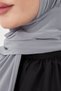 Gray Practical Ready-To-Wear Hijab Bonnet Sandy Neck Collar with Snap Fasteners 2505_15 - 3