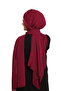 Burgundy Practical Ready-To-Wear Bonnet Shawl Chiffon Draped 2507_16 - 4
