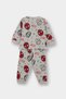 F4579A5Gr470 Gray Baby Boy Marvel Comics Pajama Set Combed Cotton Long Sleeve Top Long Bottom - 4