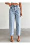 Women's Light Blue Studded Pocket Denim Clothing - 6