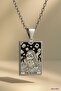 The Reader Tarot Necklace |   Silver Color Stainless Steel Necklace