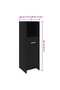 Bathroom Cabinet Black 30x30x95 cm Engineered Wood - 3