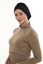 Black Practical Ready-To-Wear Snap-On Sea Pool Cap Swimmy Draped 2509_01