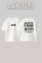 Ateez Design Back Printed Cotton White Oversized T-Shirt