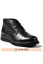Genuine Leather Black Three-Tie Winter Boots
