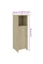 Bathroom Cabinet | Sonoma oak | Engineered wood | Compact - 3