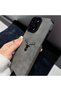 iPhone 12 Pro Max Compatible Deer Pattern Premium Suede Textured Camera Protected Case - 4