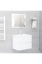 Bathroom Furniture Set White Engineered Wood