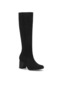 Ds Lisa Suede Black Women's Heeled Zippered Boots Casual Shoes - 5